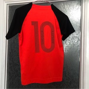 Soccer Dri fit shirts size 5-6. Messi shirt is Adidas; No goals, No glory is BCG